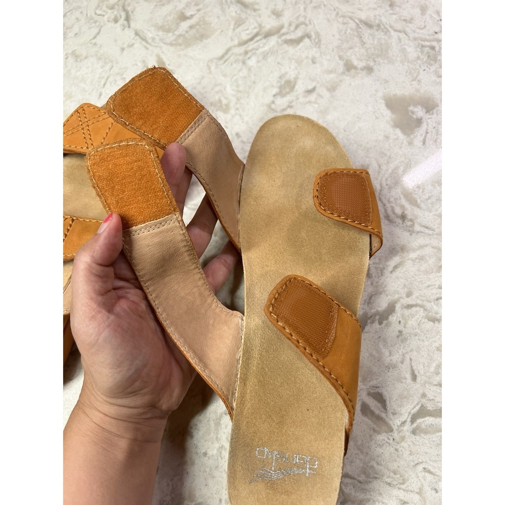Dansko Maddy Milled Nubuck Sandals Orange Slide Womens Size 40 (US 9.5-10) - Picture 7 of 9